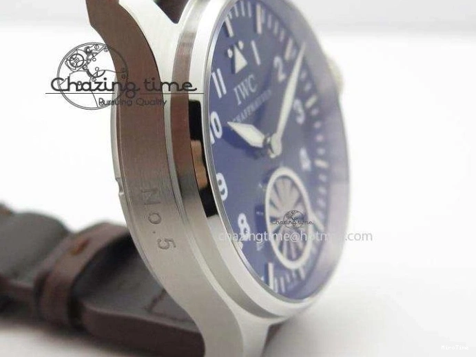 MIROTIME 0423 Reliable Big Pilot “Markus Buhler” IW5003 Turbine V6F Best Edition Blue Dial On Leather Strap A 7324